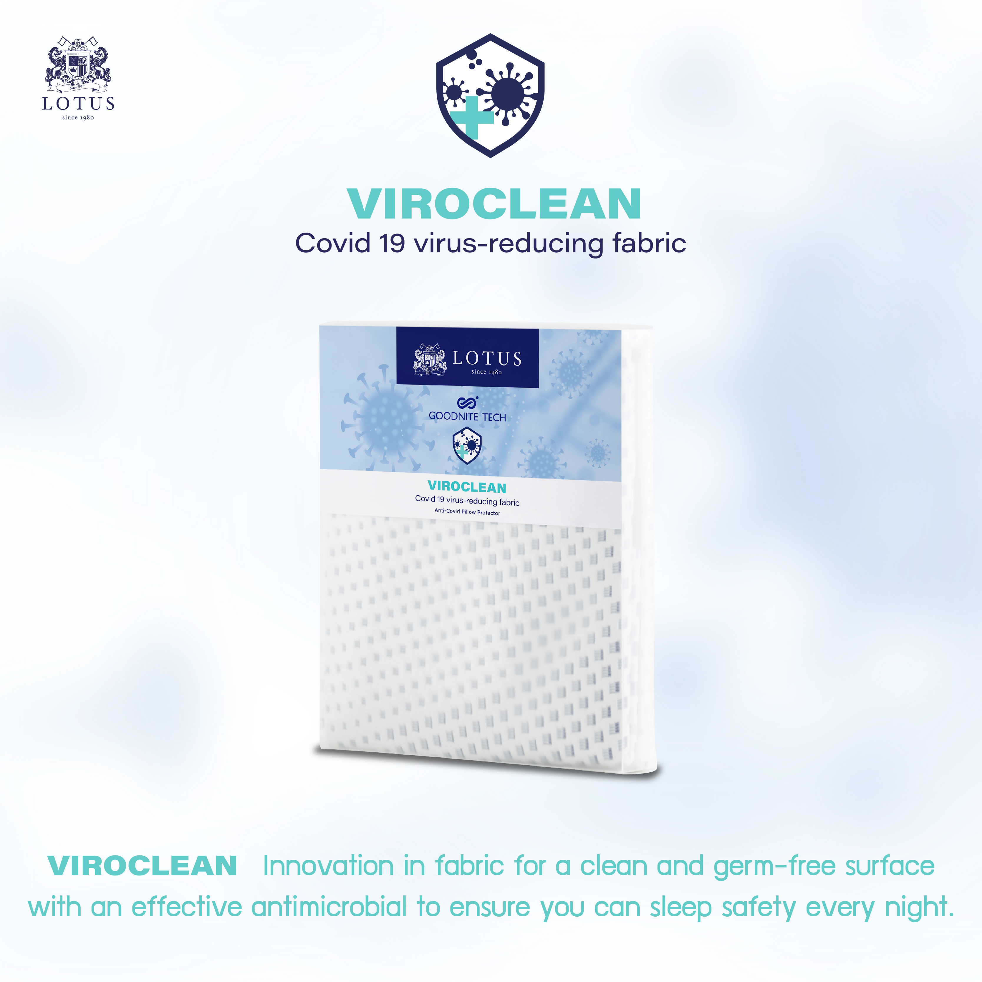 Viroclean Pillow Case Brand:Lotus