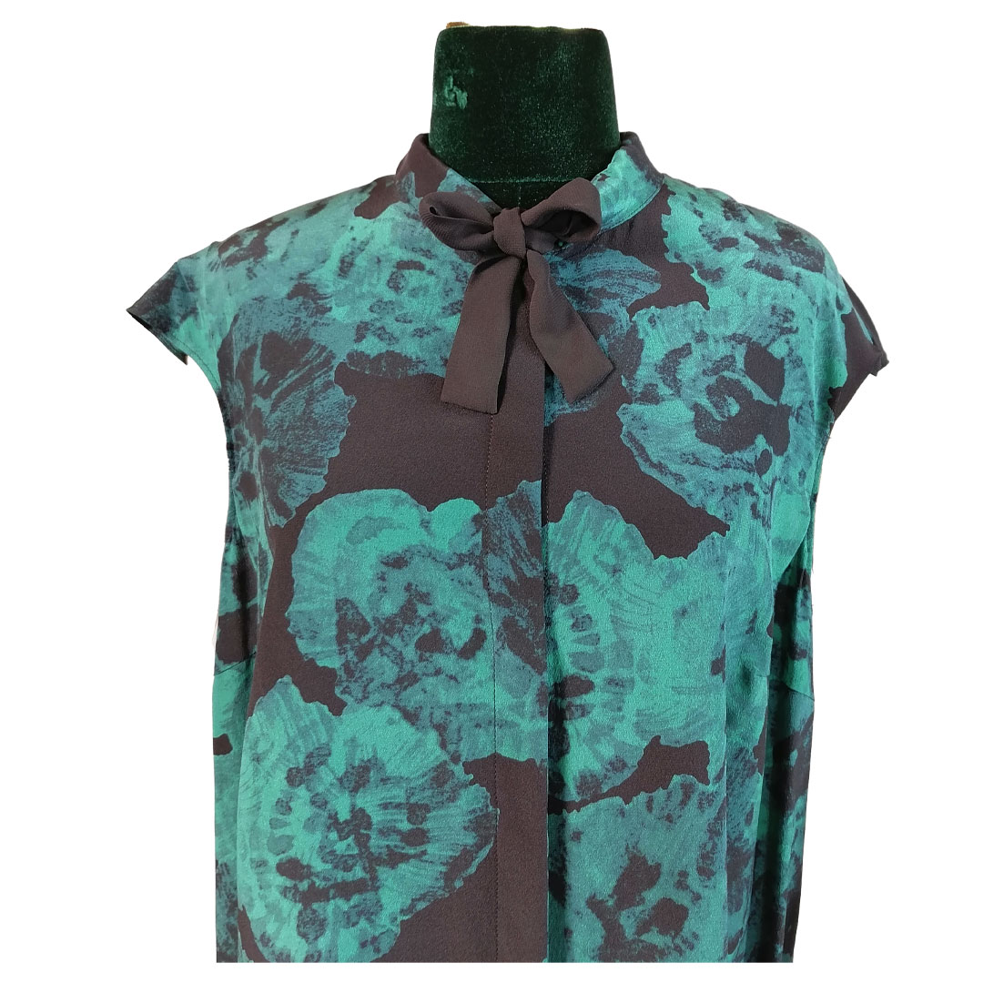 GG Faina Top Macro-Flowers Print