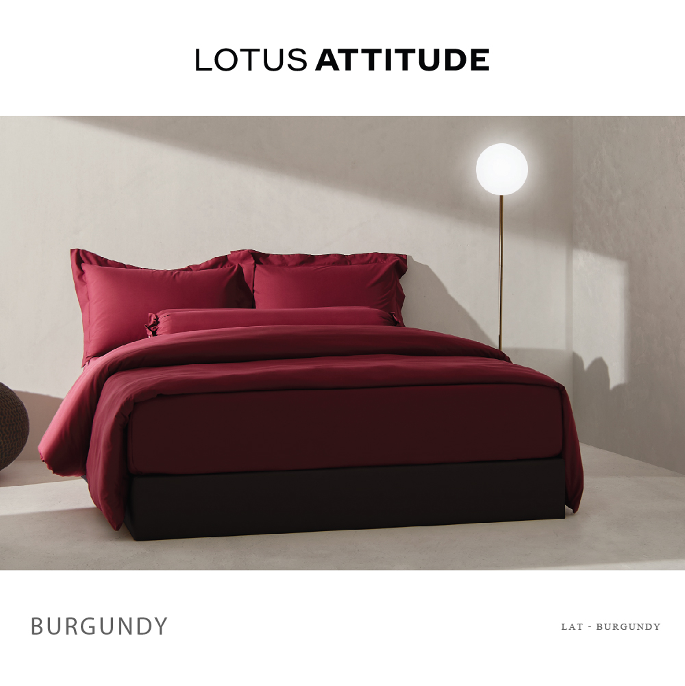 Attitude Bed Sheet Set 5 pcs- Burgundy(182 * 198)cm Brand:Lotus